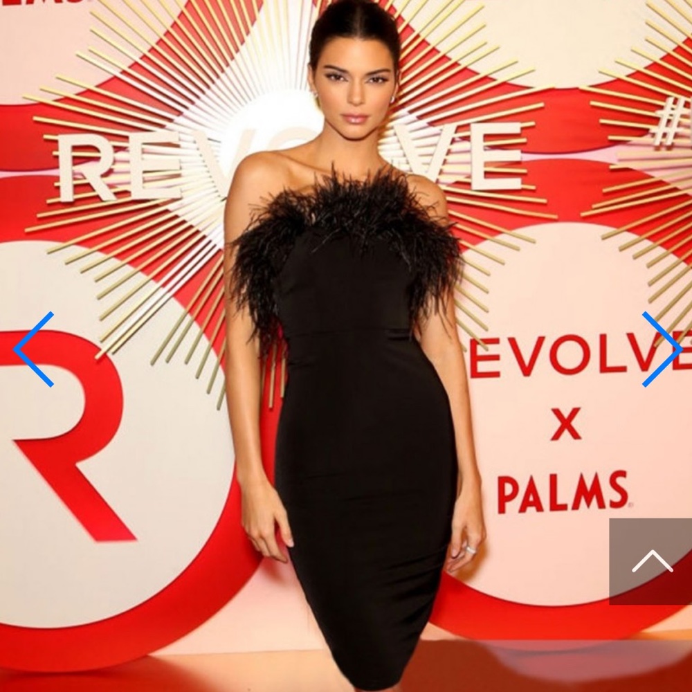 Black strapless feathers